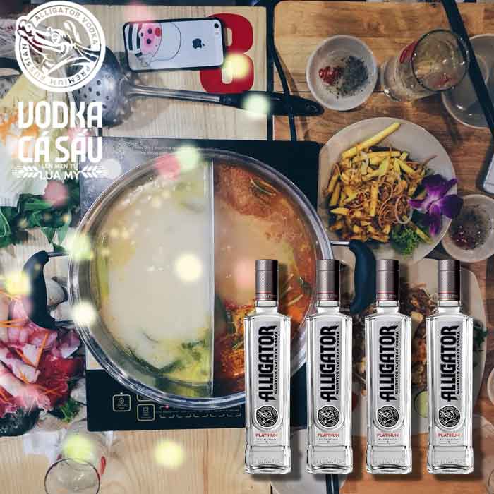 ruou vodka ca sau den rat phu hop cho mon an Vietnam